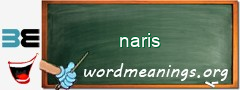 WordMeaning blackboard for naris